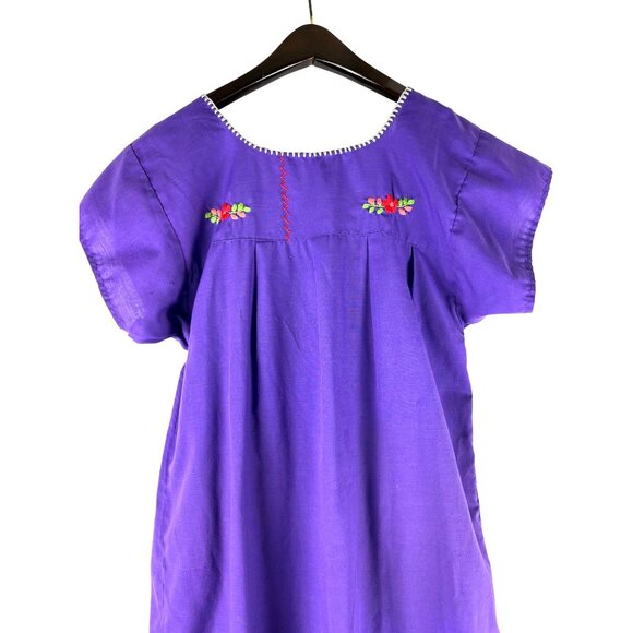 VTG Summer Boho Cottage Festival Embroidered Girl's Maxi Dress,  Size Small - Picture 4 of 8